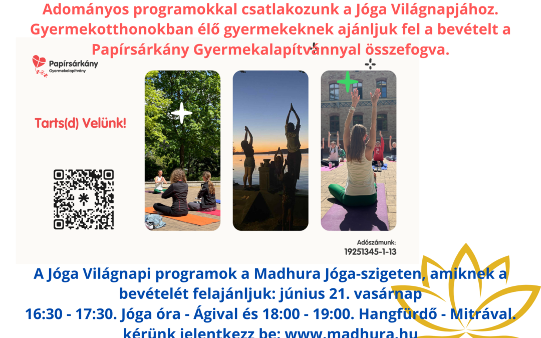 Jóga Világnapi programok a gyermekotthonos gyermekekért